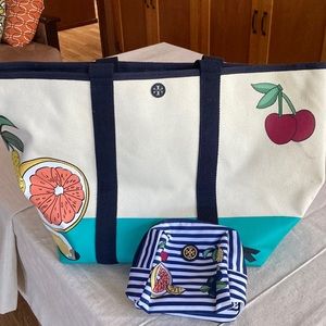 Tory Burch tote and pouch